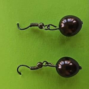 Simple brown fishhook earrings